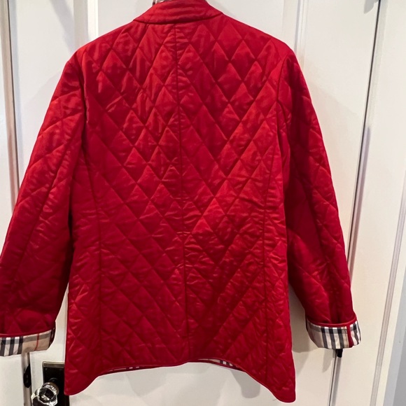 Burberry Red Quilted Puffer Jacket - Picture 5 of 7